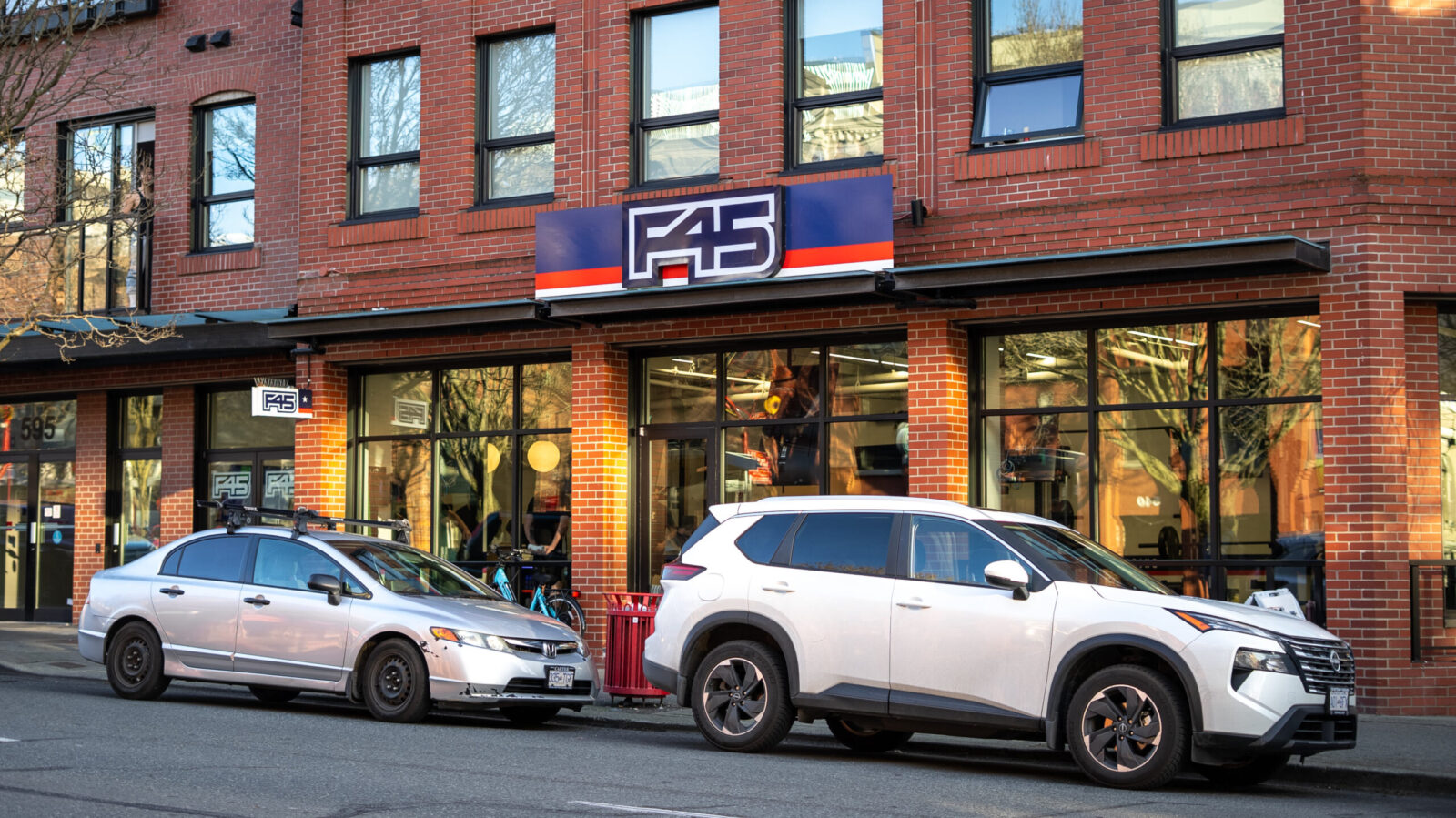 F45 Training fitness studio in downtown Victoria near Spencer Block